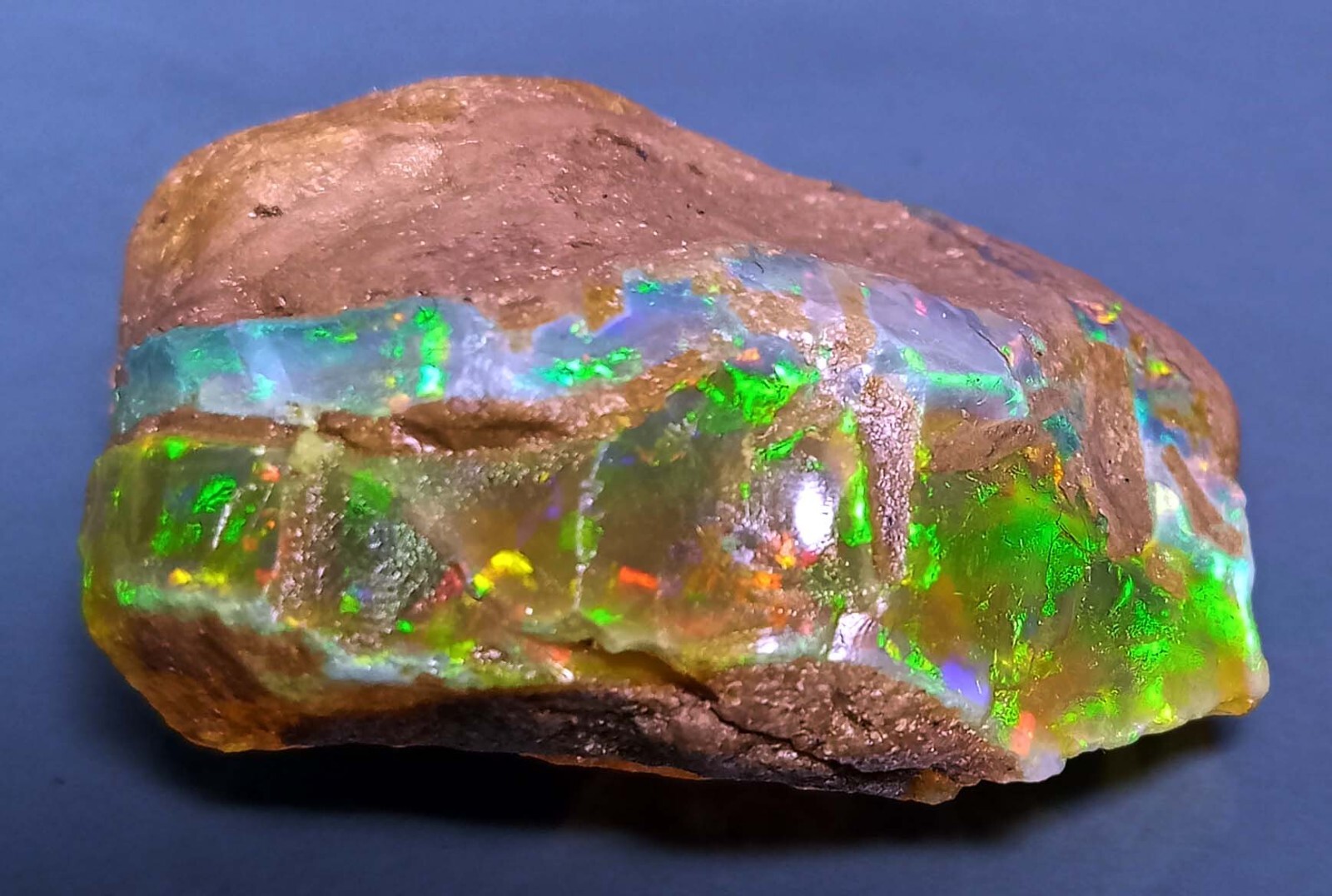 Raw Fire Opal Natural Rough EGL Certified Ethiopian Opal 66-67 Ct Gemstone KH400
