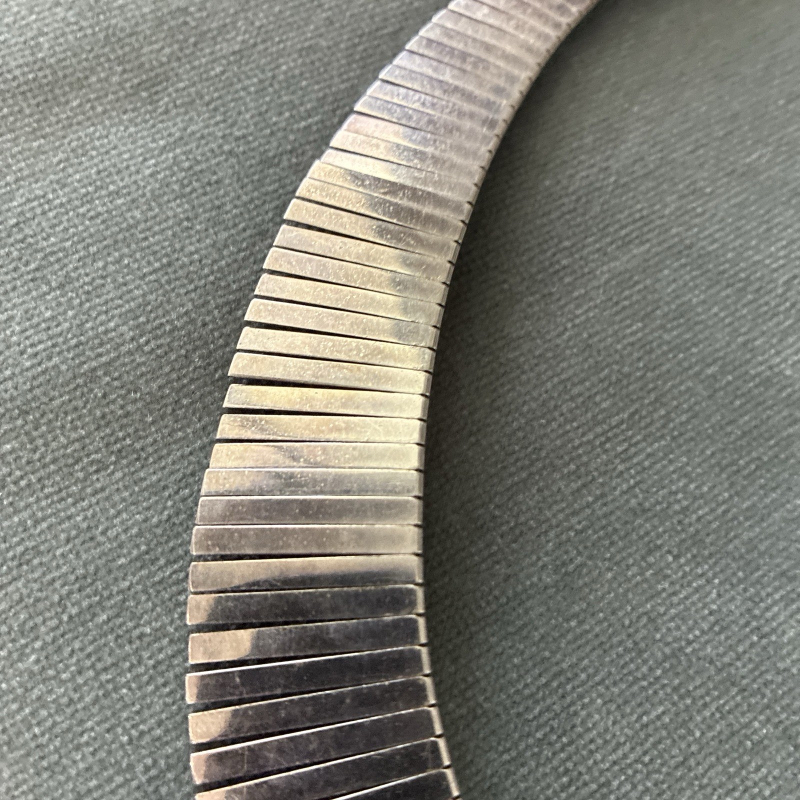 VINTAGE 925 STERLING SILVER CLEOPATRA FRINGE COLLAR NECKLACE ITALY 16” 40g