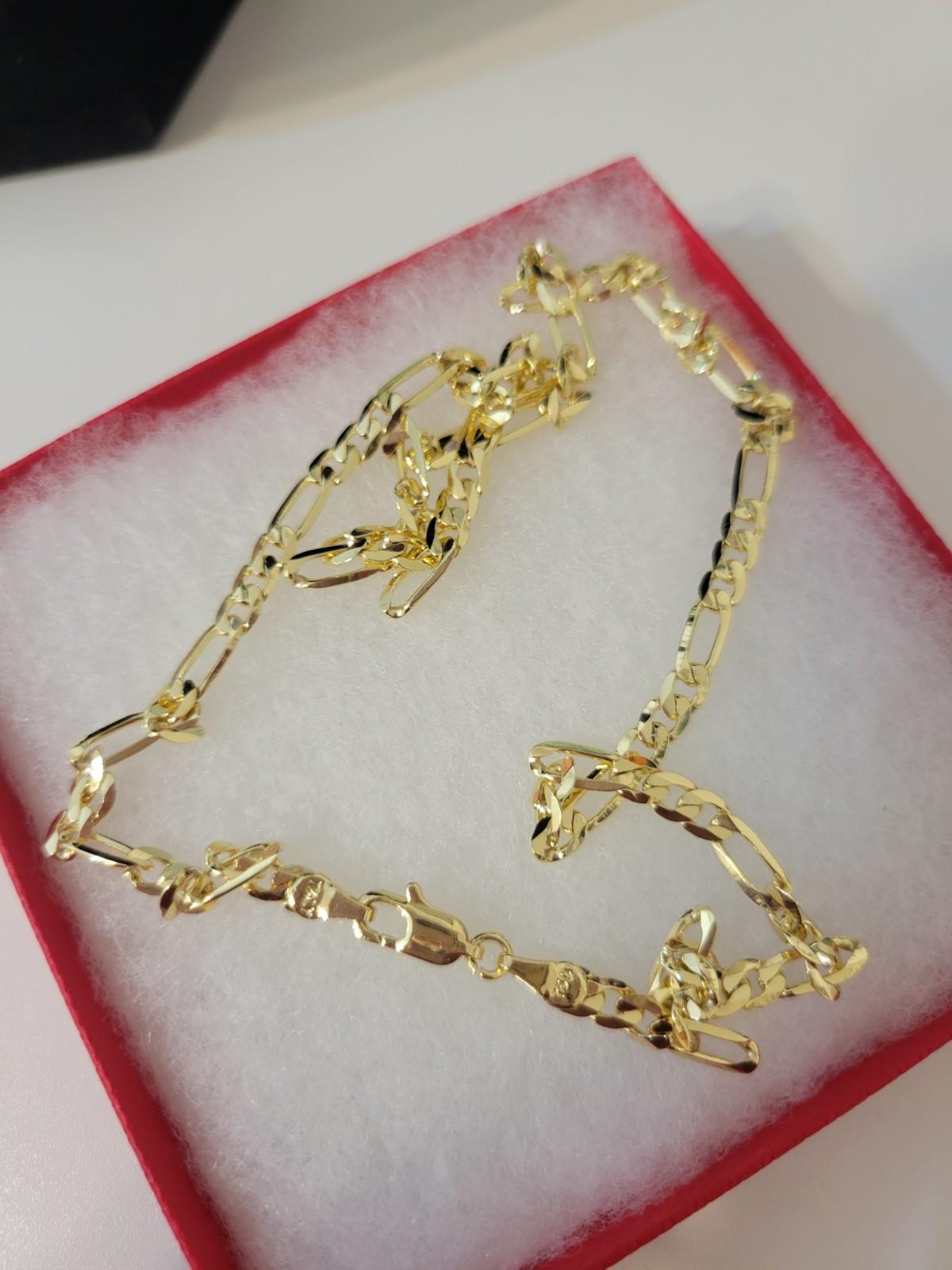20″MEN WOMEN 18K Gold Filled 3mm Gold Figaro Link Chain Necklace*AGFN1