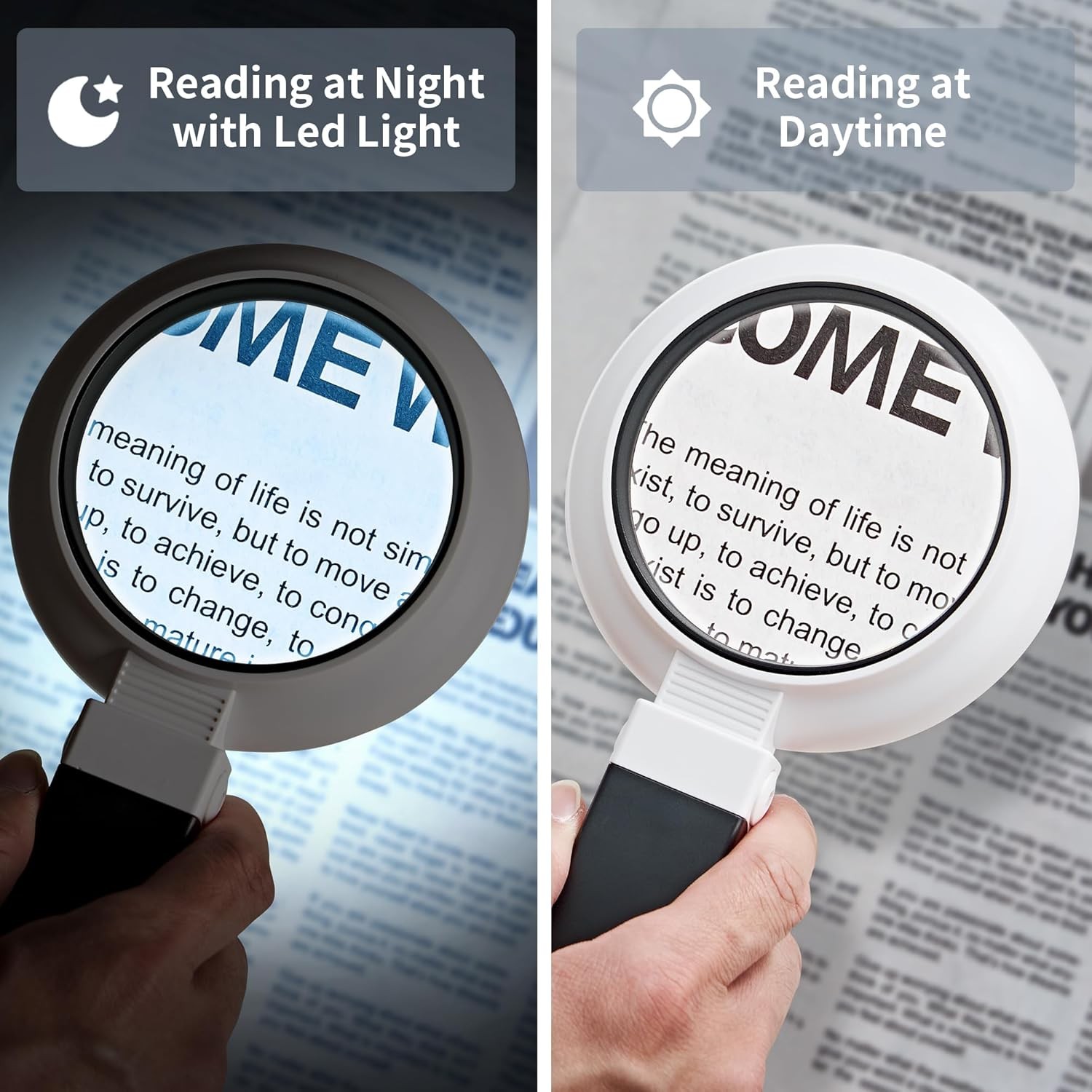 Magnifying Glass with Light Stand 3-Mode LED Hands Free Desk Magnifier