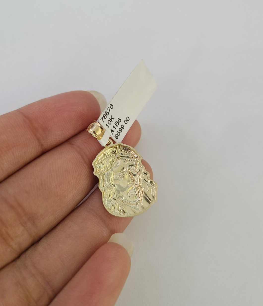 10k Jesus Head Charm Pendant REAL 10Kt Yellow Gold Genuine