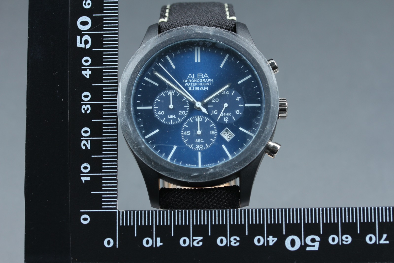 [Top MINT] Seiko Alba VD53-X347 Blue Dial Chronograph Date Quartz Men’s Watch