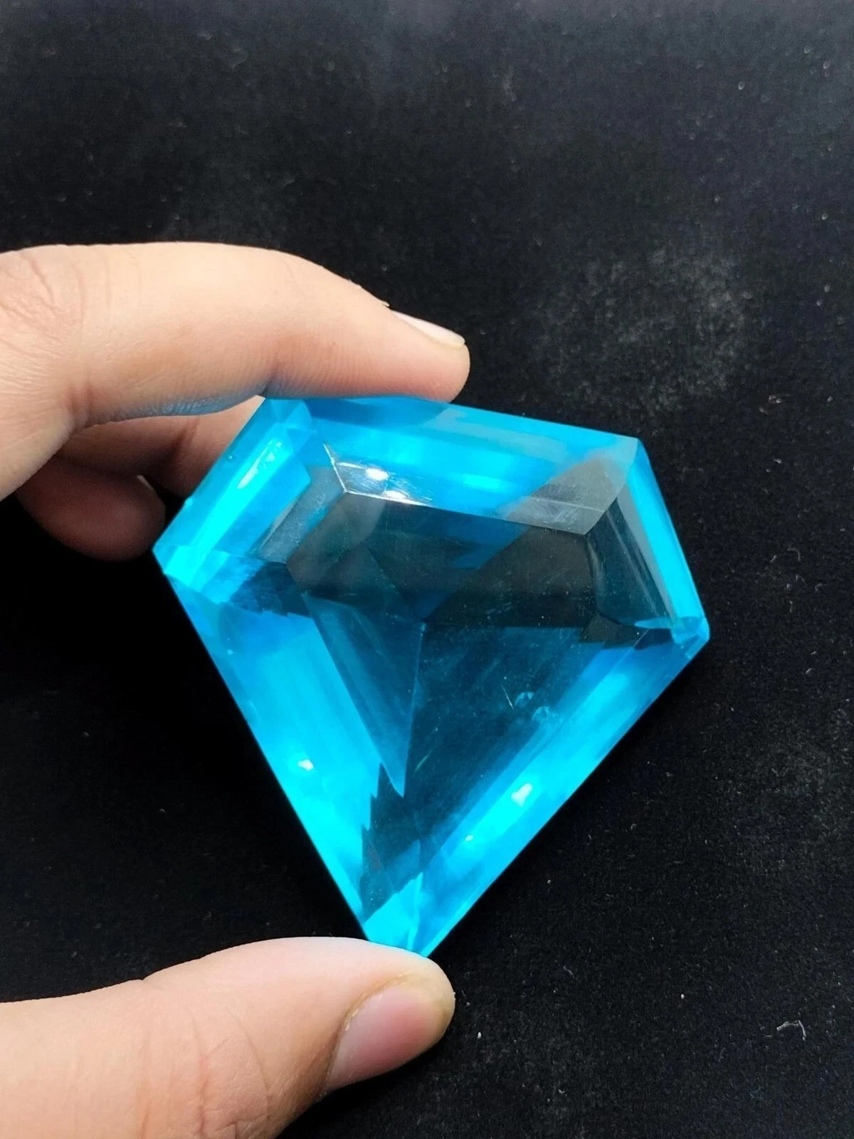 100.50 Ct Natural AAA Brazilian Blue Topaz Fancy Cut Loose Gemstone Certified