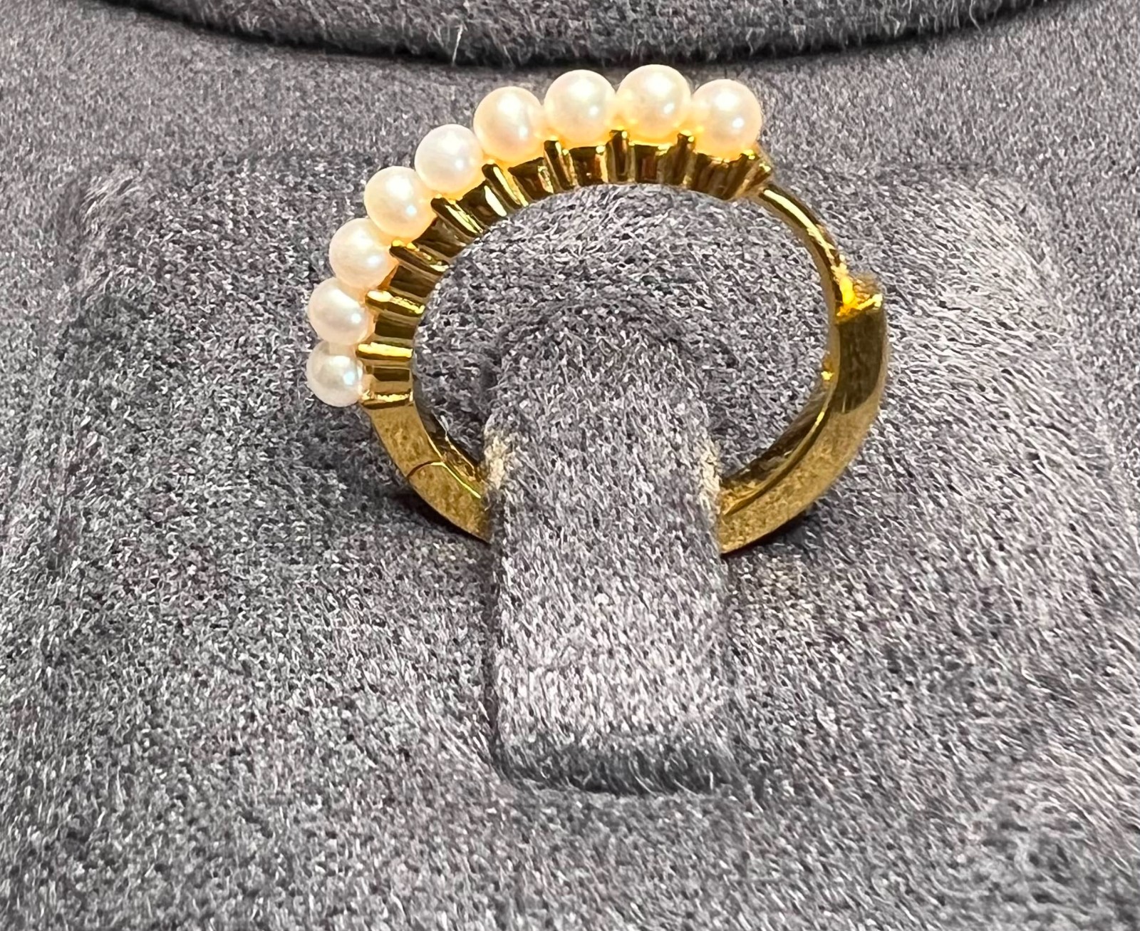 Sif Jakobs Gold Plated 925 Sterling Silver Pearl Hoop Earrings 2cm New
