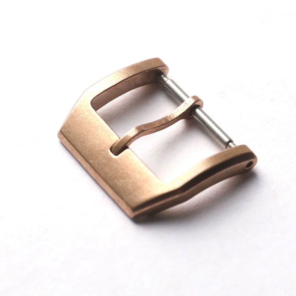 Metal Watch Band Buckle Bronze Durable Fitting Leather Rubber Strap Clasp 18mm
