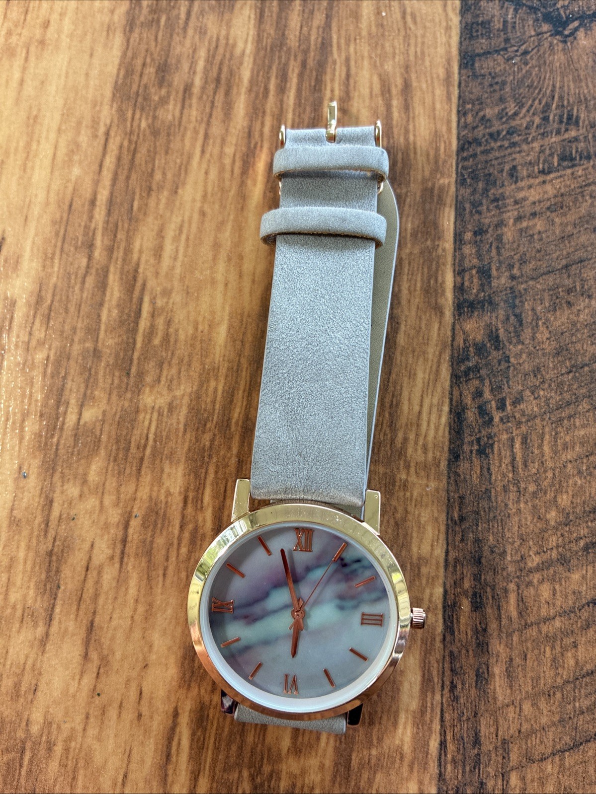 Accutime Watch Corp Rainbow Marbled Women’s 39mm Watch New Battery 9”