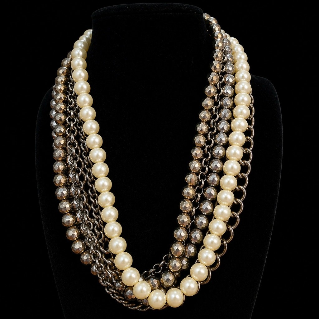 Premier Designs vintage multi strand necklace