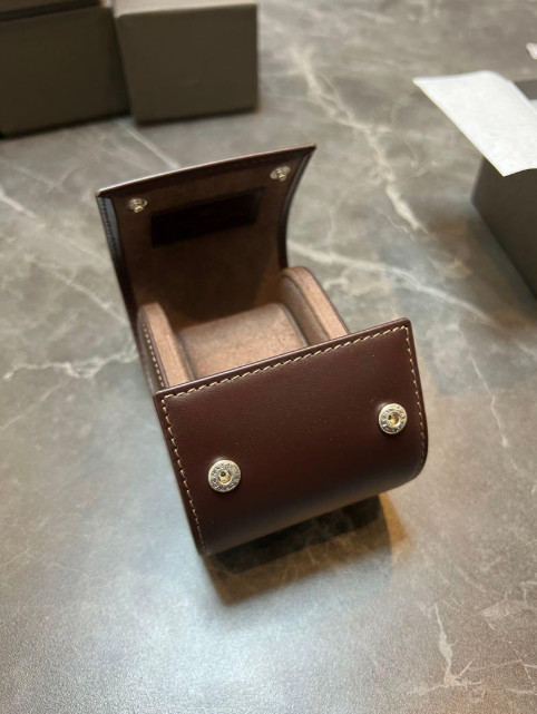 New 2025 Authentic Patek Philippe Dark Brown Travel Case – Watch Carry Box