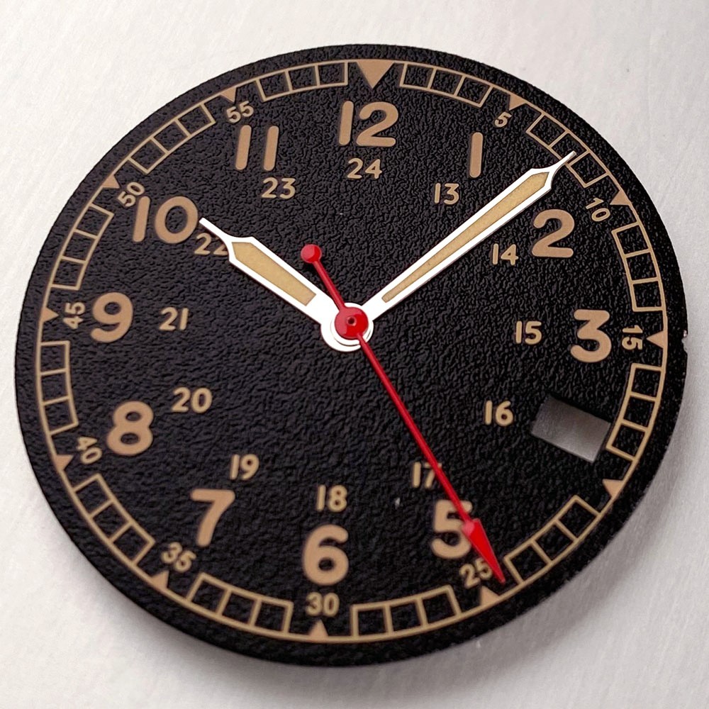 New 29mm Black White Blackish-green Arabic Watch Dial Fit NH35 NH36 NH38 Move