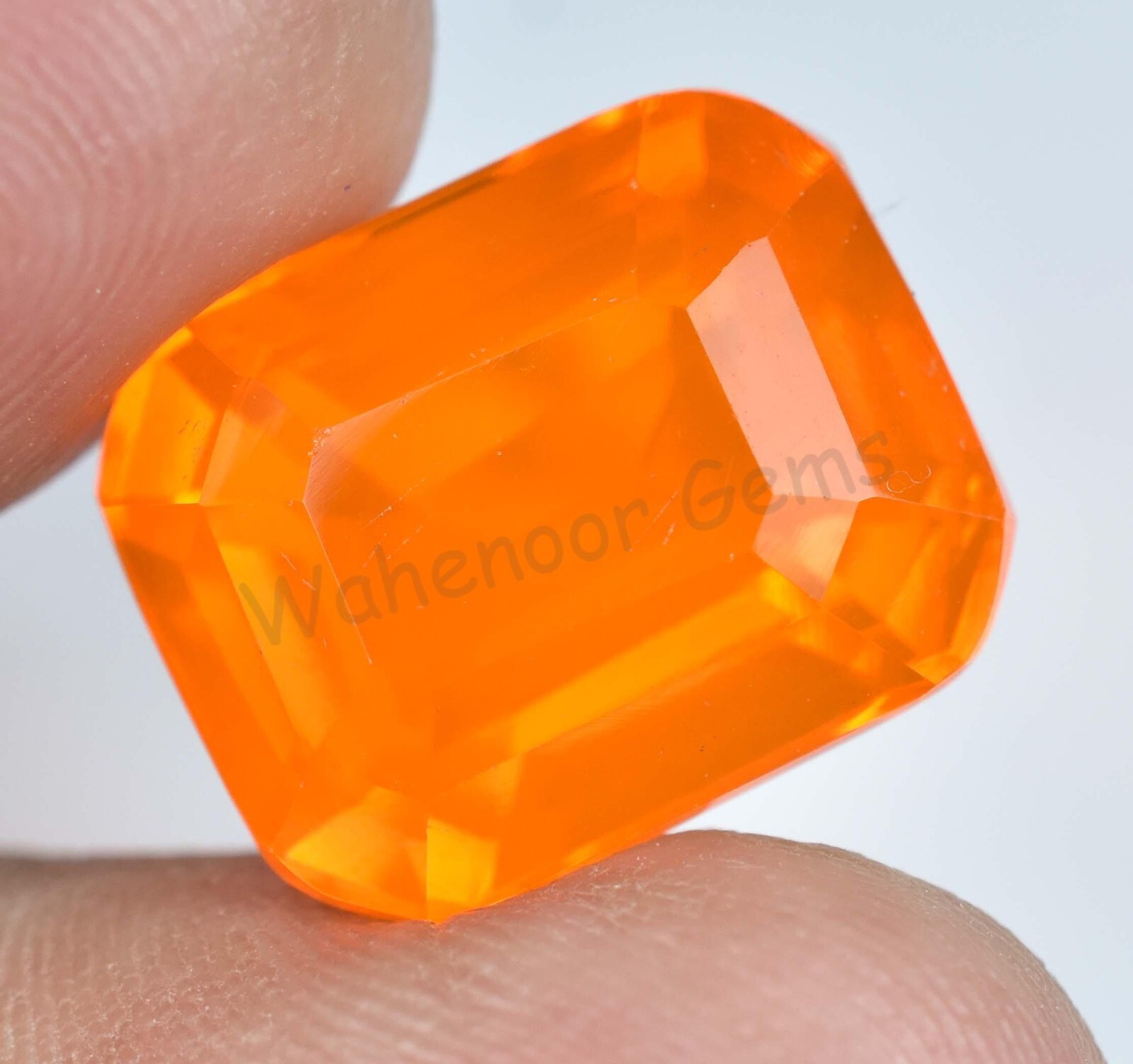 Natural Orange Opal 15.25 Ct Emerald Certified Unheated Welo Australian Gemstone