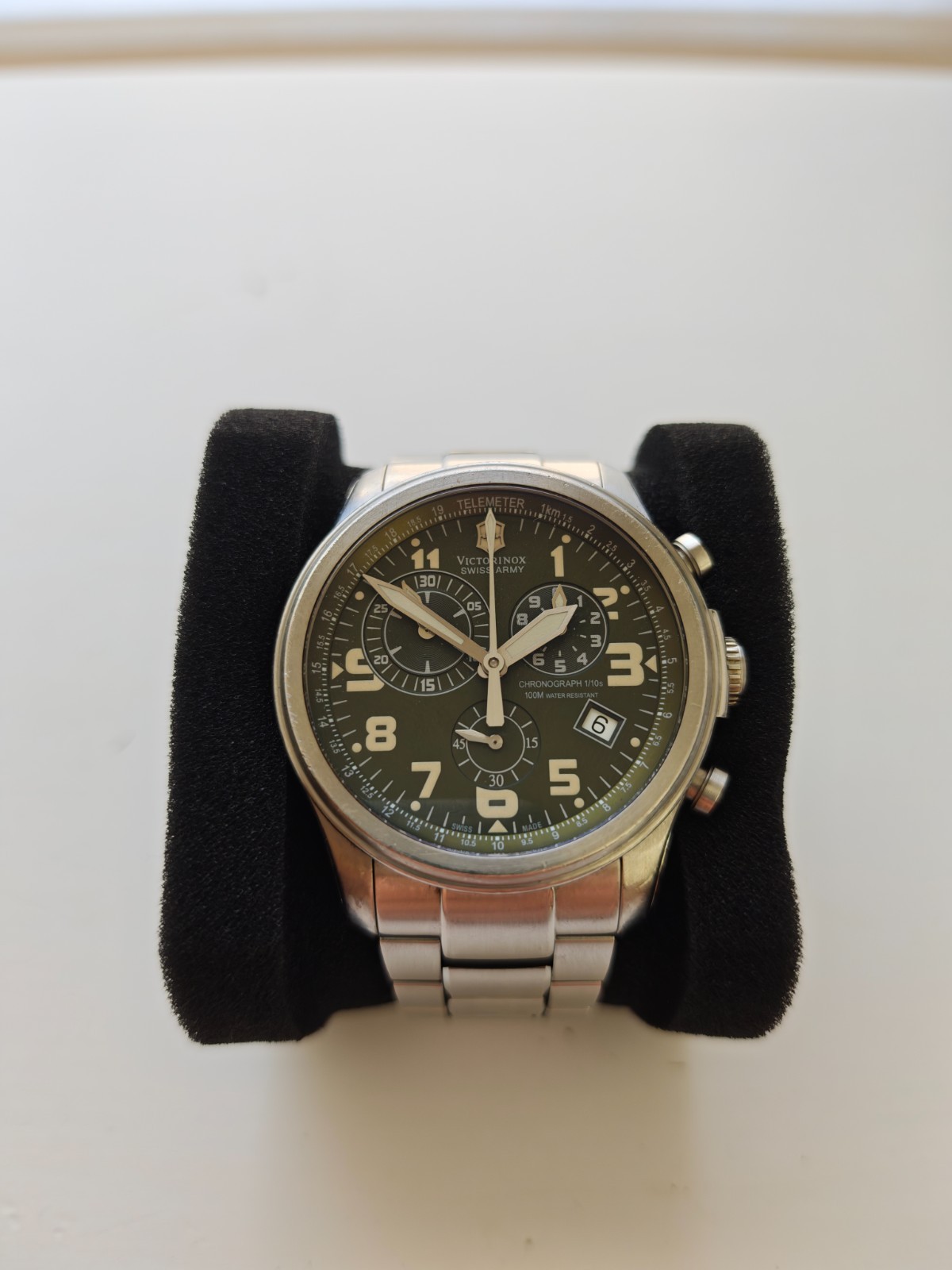 Victorinox Swiss Army Infantry Vintage Chrono 241288 Green Dial – Fresh Battery