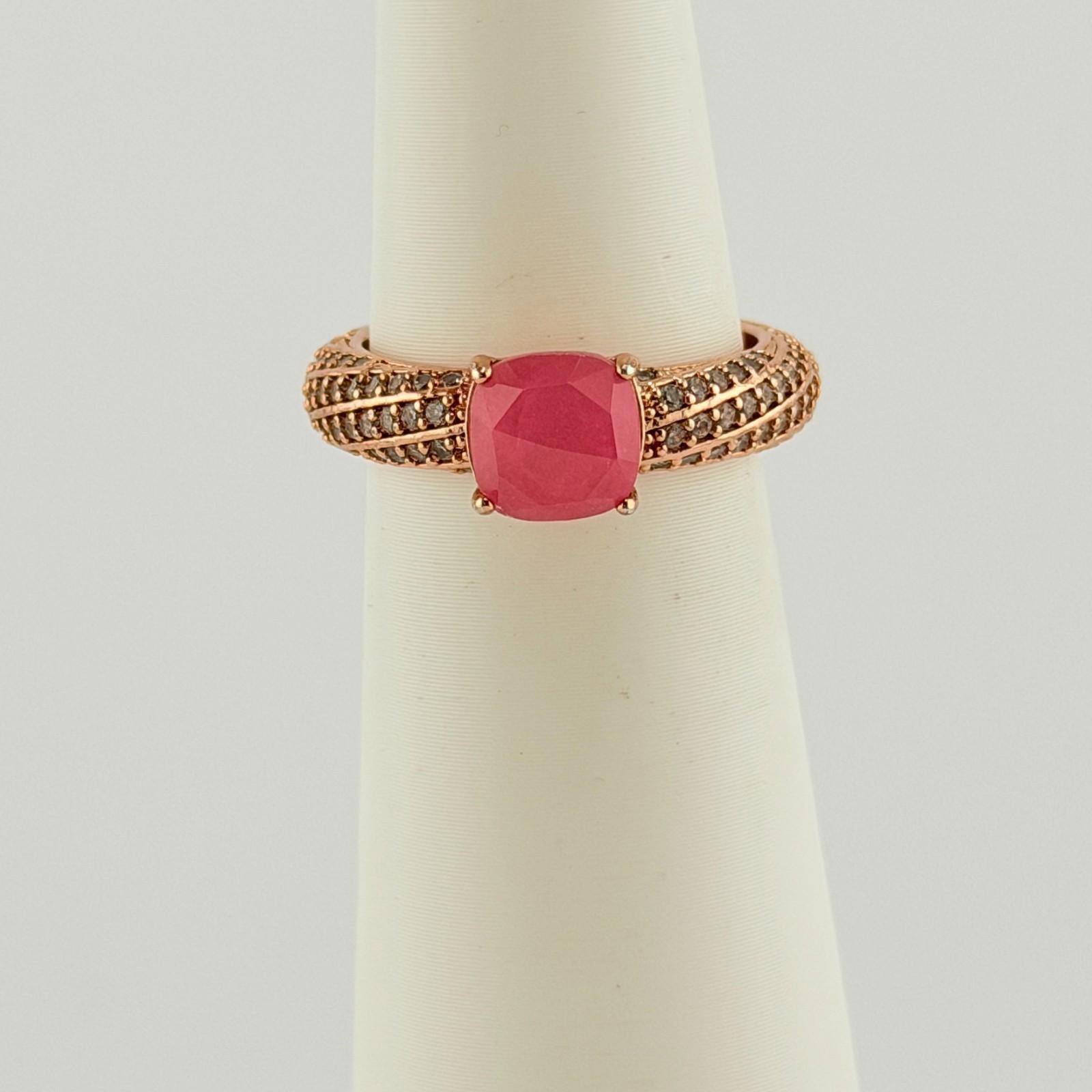 Bomb Party Resort Wear Single Ring Sz 6 “Paradise Found” Pink Topaz on Rose Gold