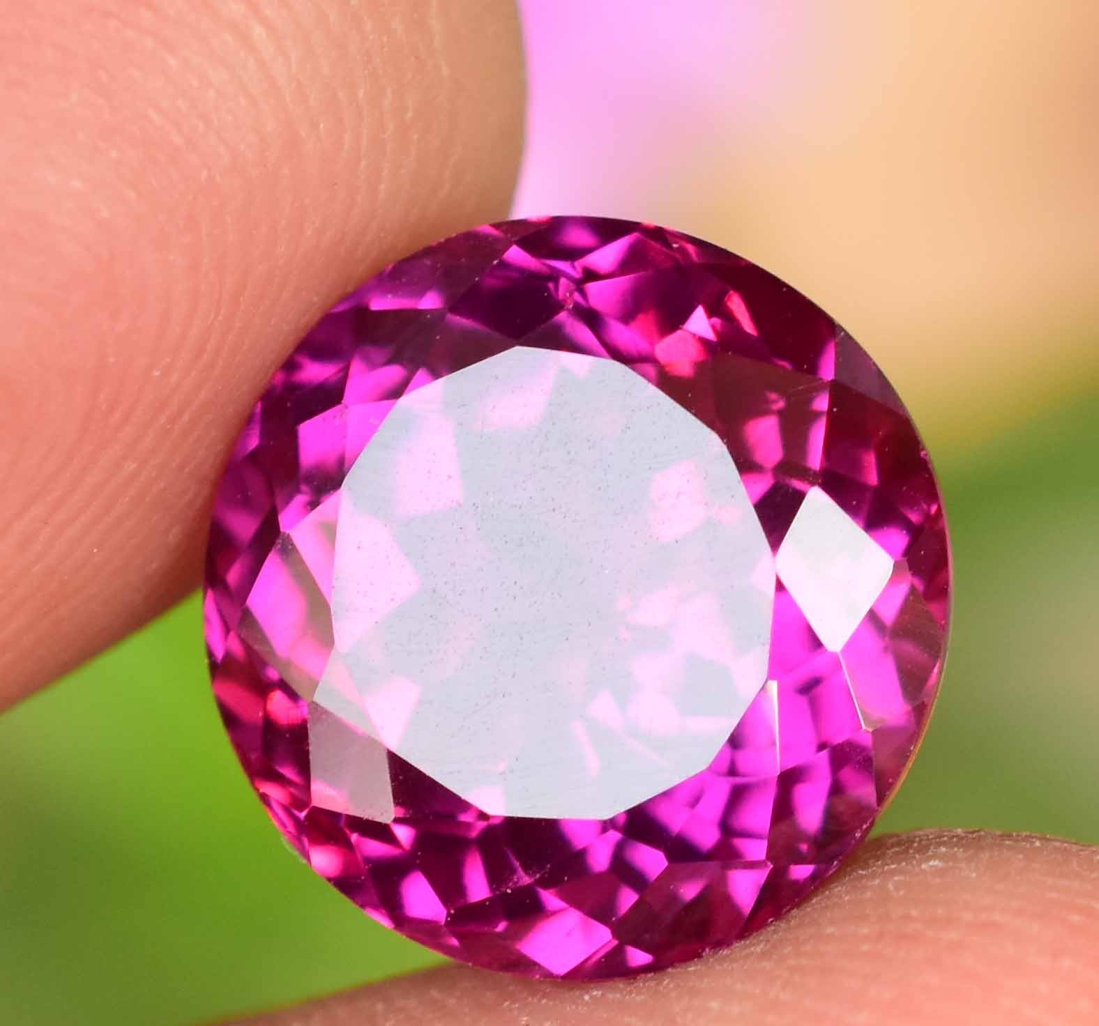 10.80 Ct Natural Rhodolite Garnet Round Raspberry Pink AGSL Certified Gemstone