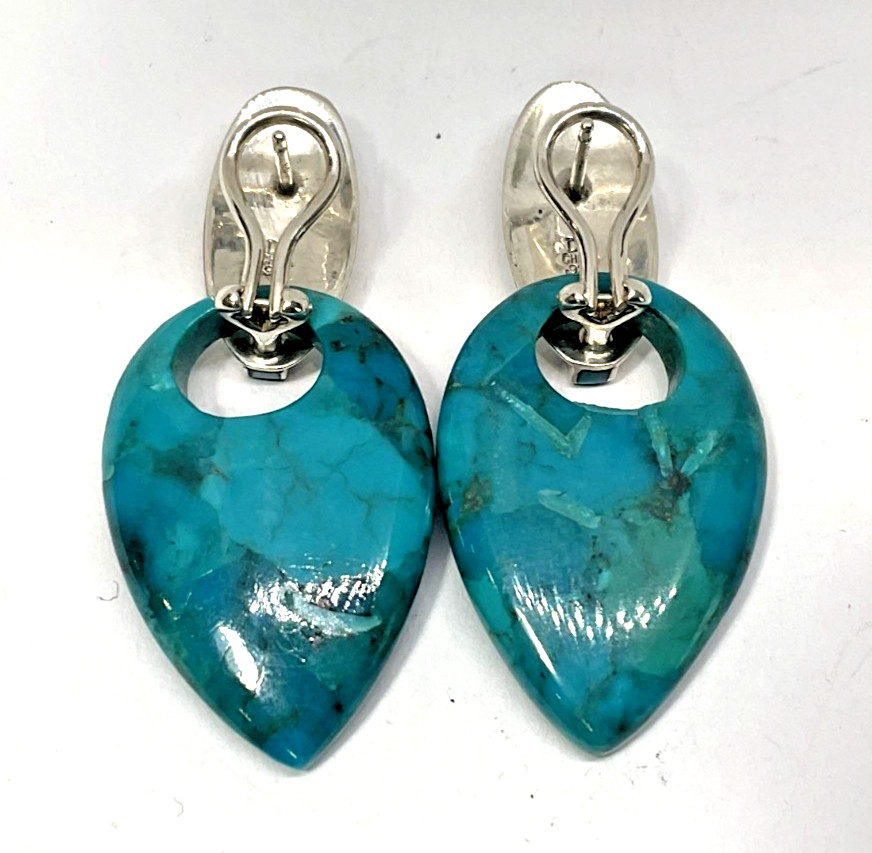 Jay King Interchangeable Sterling Silver Turquoise Onyx Mother Of Pearl Earrings