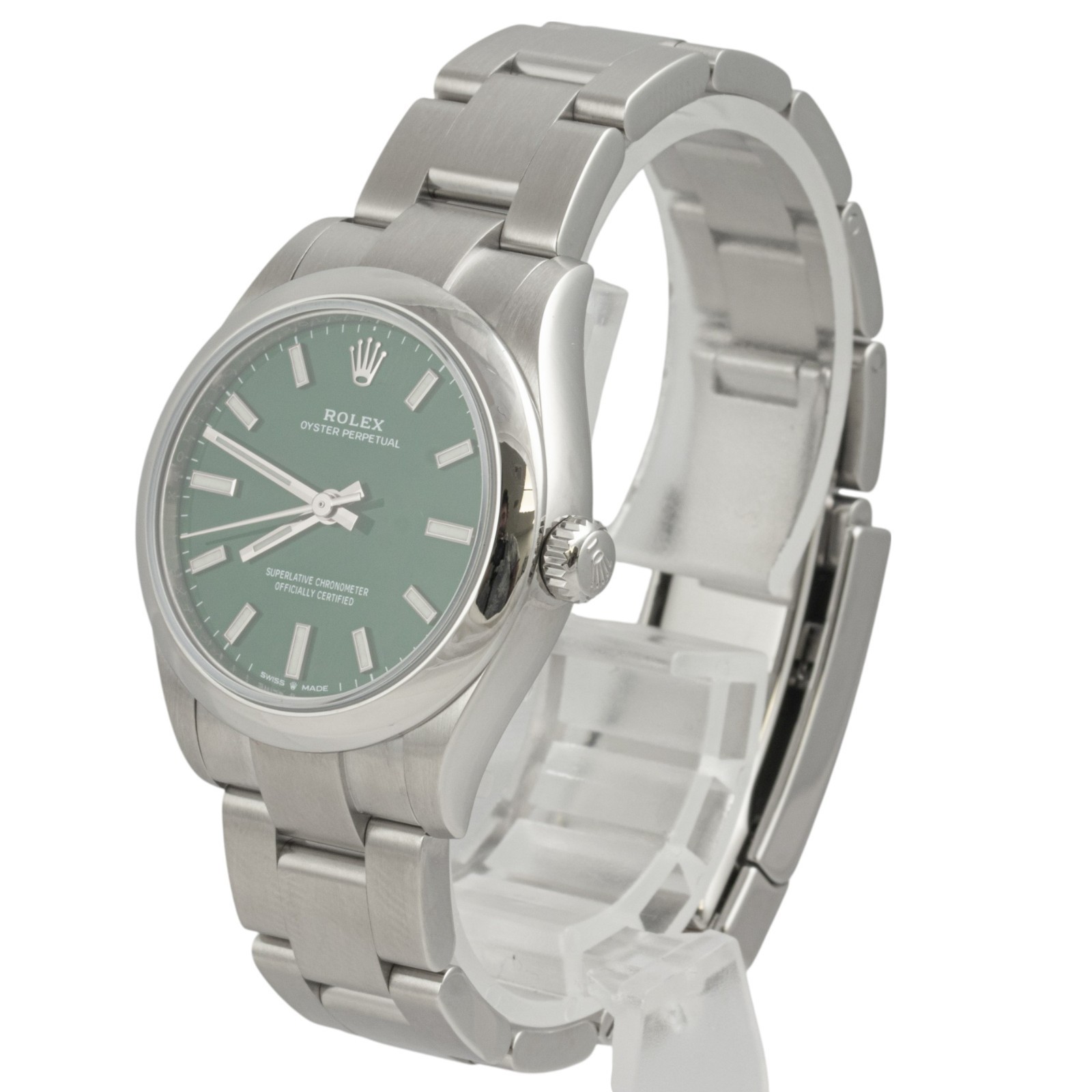 Rolex Oyster Perpetual 277200 Stainless Steel GREEN Dial 31mm Ladies BOX PAPERS