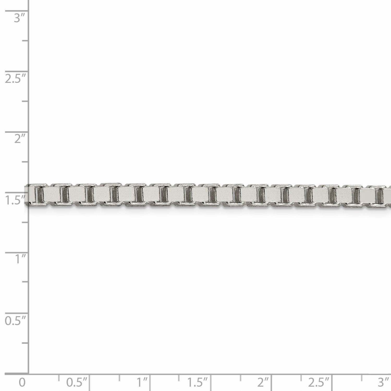 Sterling Silver Solid Polished 4.5mm Plain Box Chain w/ Lobster Clasp 16″ – 30″