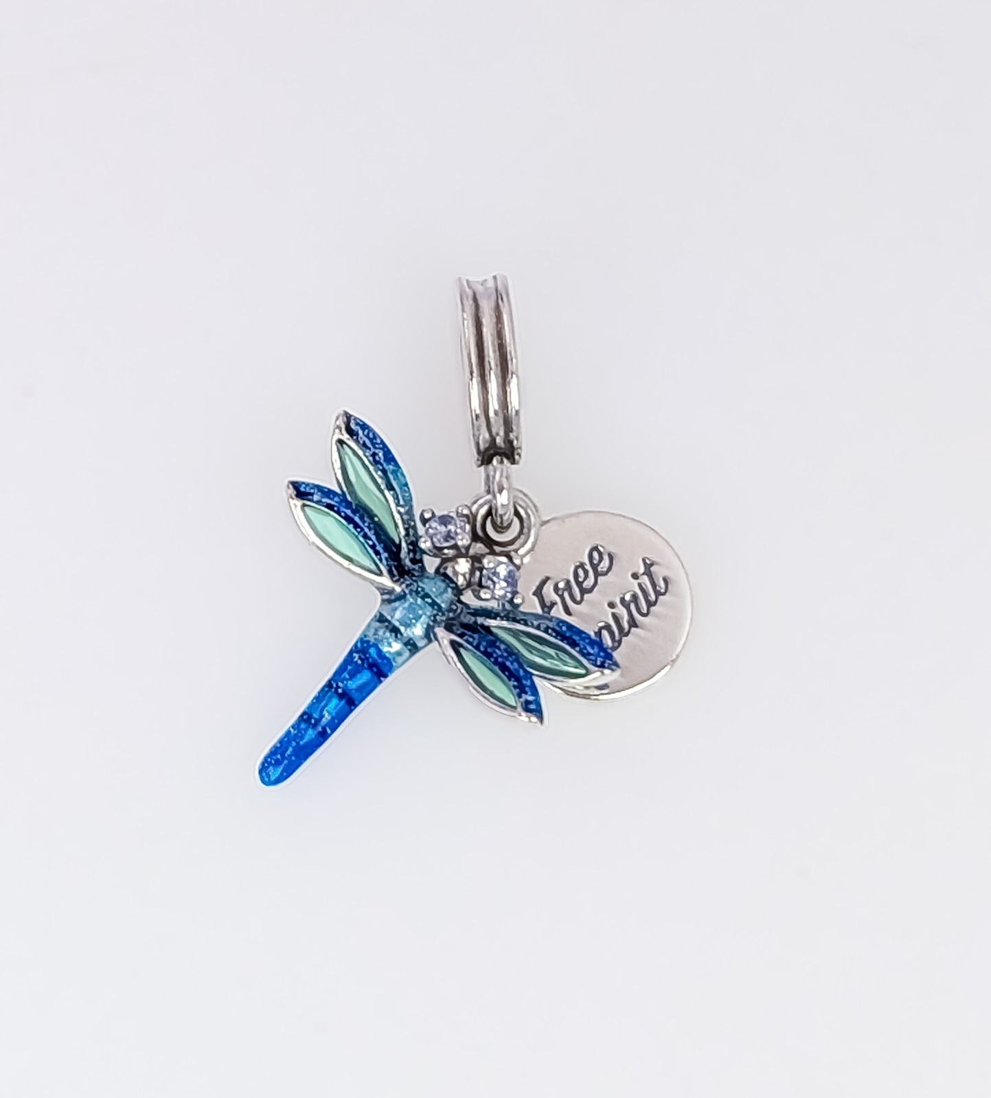 NEW 100% Authentic PANDORA 925 Free Spirit Blue Dragonfly Dangle Charm 793745C01