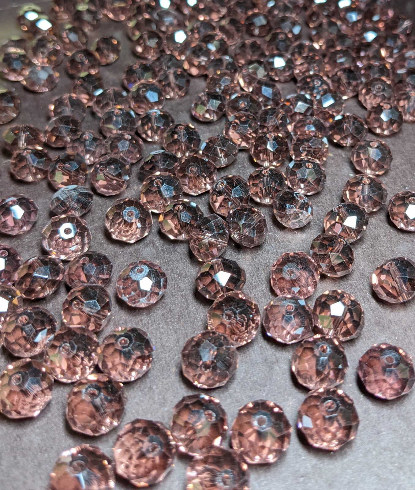 Crystal Beads 8mm Beads for Jewelry Making Bulk 180 pcs Purple Roundelle