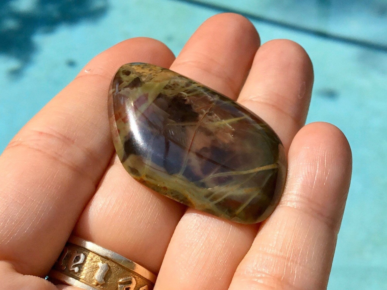 Oregon Morrisonite Jasper Freeform 45x26x5 mm Cabochon Gemstone