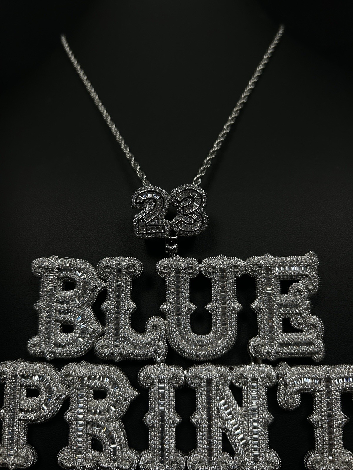 VVS Iced Out Simulated Diamond Blueprint Custom Pendant