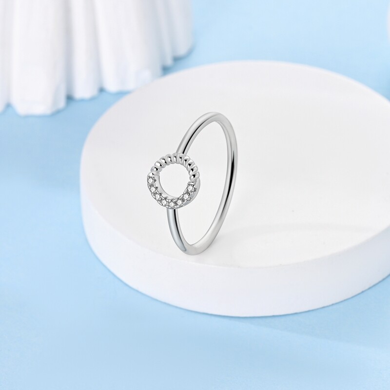 MULA New S925 Sterling Silver Finger Ring AAA CZ Rope Pattern For Women Jewelry