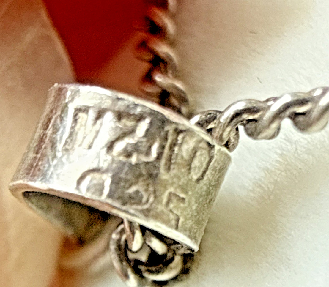 Vintage Mexican 925 Sterling Silver Dual Artisan Crucifix Cross Pendant Necklace