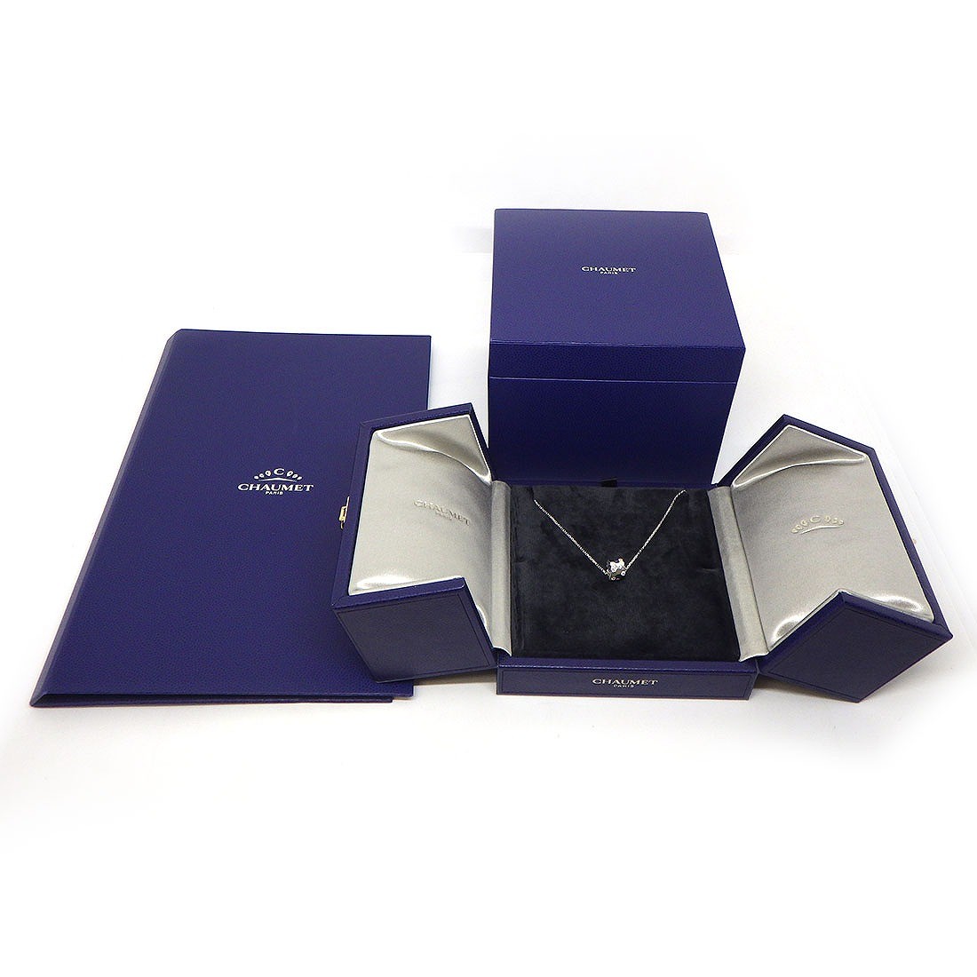 Chaumet Necklace Be My Love Small 085158 12 Point Diamond 750(18K) White Gold
