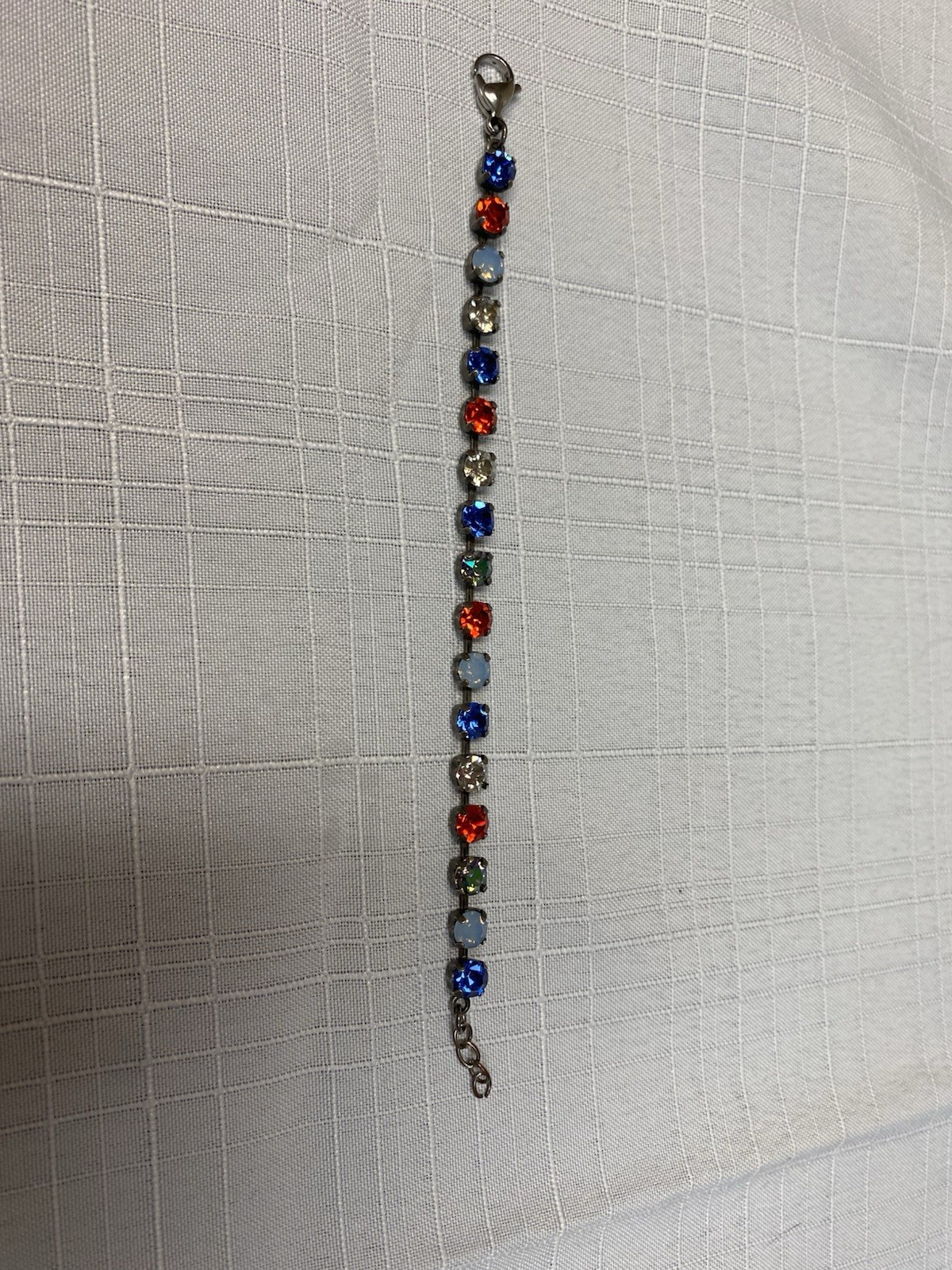 Sparkly Multicolor, Red-White & Blue, Tennis Bracelet, Unbranded