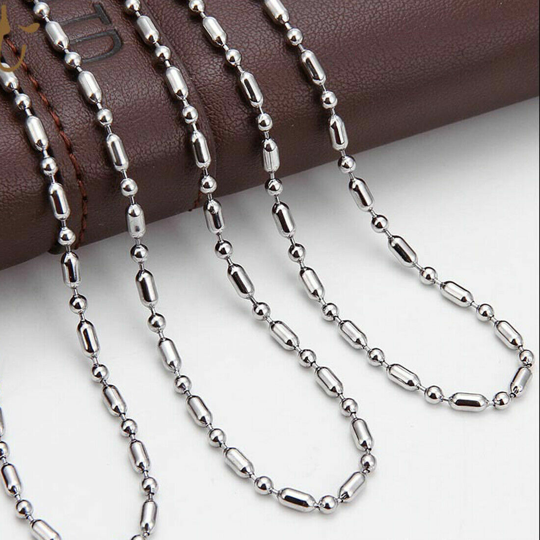 50/100pcs Lots Wholesale In Bulk Stainless Steel Bamboo Chain Necklace 16″-40″