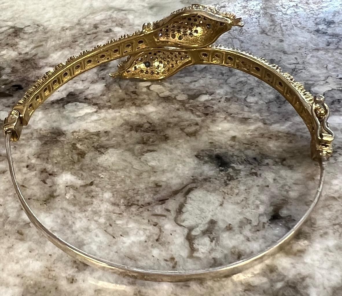 Snake Bracelet REAL Blue Turquoise 14K Gold on SOLID 925 Etruscan Victorian Rev.