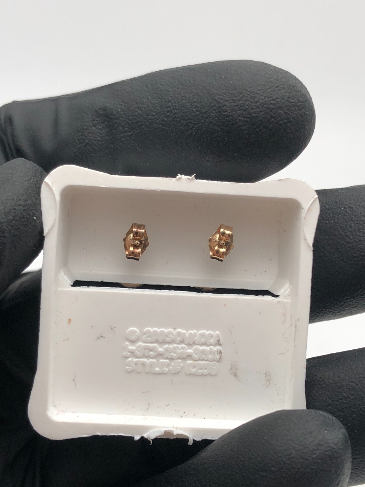 Oval Shaped 10k Yellow Gold Earrings with 0.20ctw of Diamonds 1.1 gram