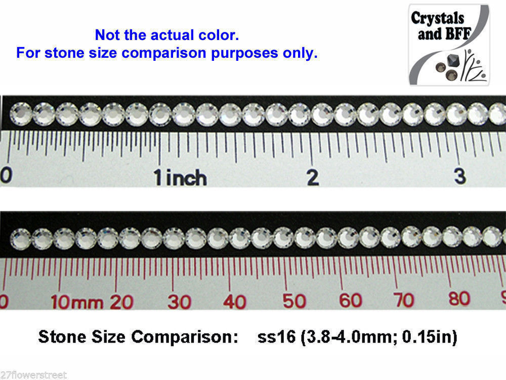 Preciosa Czech Crystals ss16 16ss 4mm Crystal AB shiny Alu Flatback Rhinestones