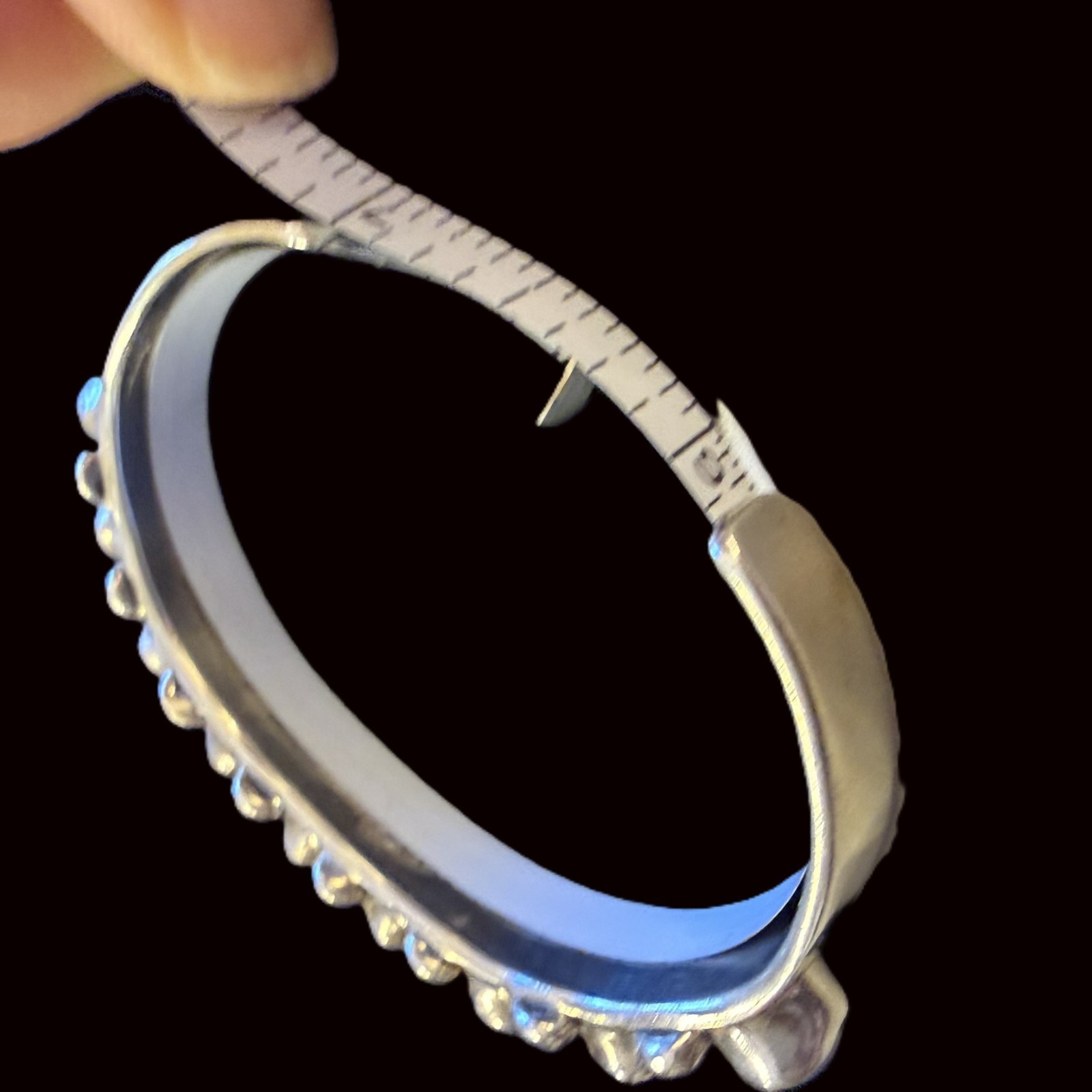 Chimney Butte Lapis Lazuli Gemstone and Sterling Silver 12.8mm Cuff Bracelet