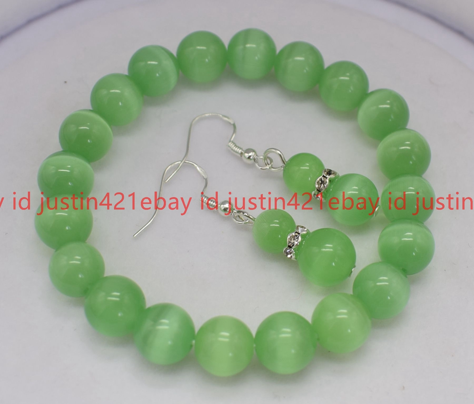8/10/12/14mm Natural Multicolor Gems Round Beads Stretch Bracelet Earrings 7.5″