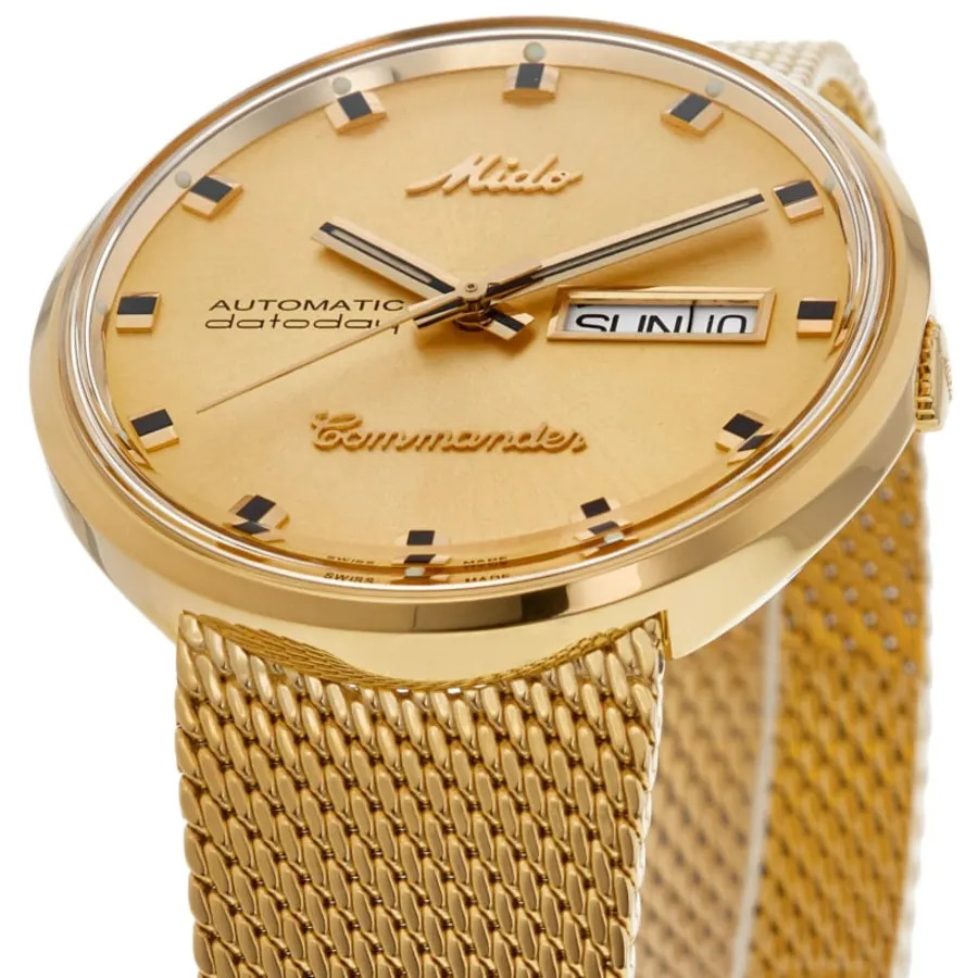 New Mido Commander 1959 Gold Tone Steel Men’s Watch M8429.3.22.13