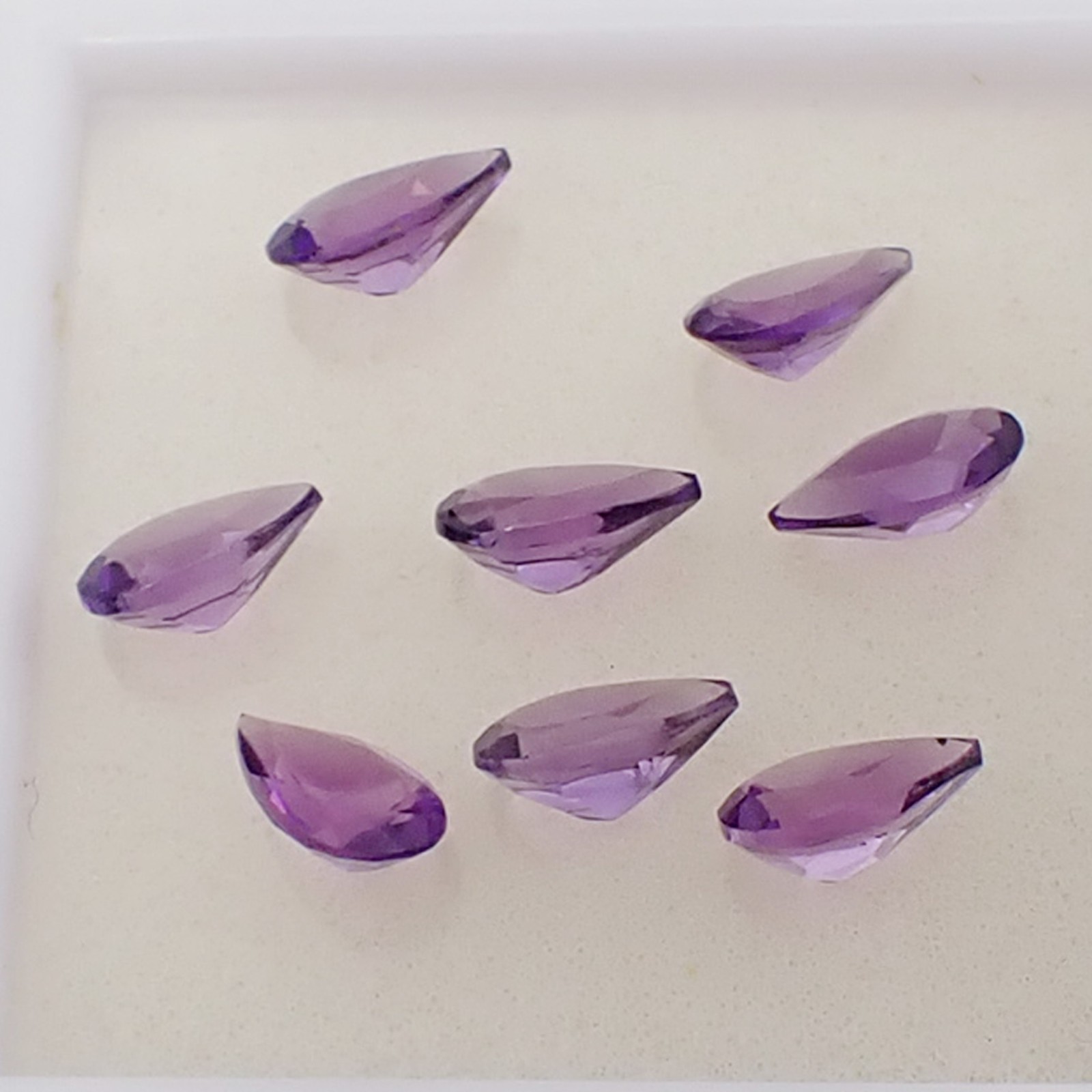 Natural 0.90ct Pear 8x5mm Teardrop Bright Purple Amethyst Loose Gemstone, Qty 1