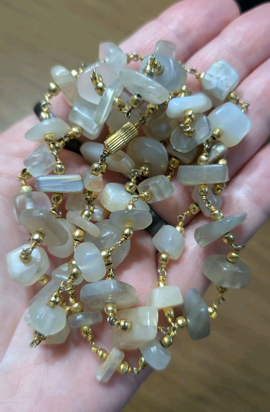 Women’s Stylish Artisan Boho Mixed Beaded Long Necklace 💛💚🤍🤎
