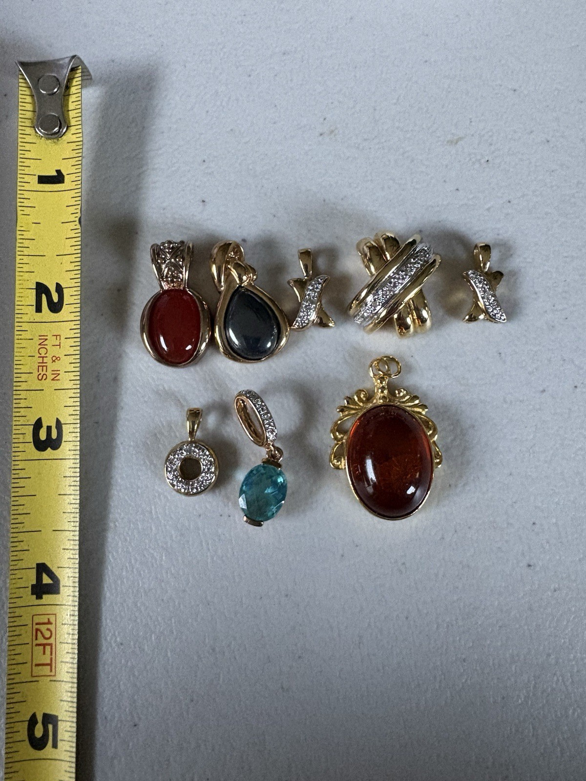 8 Beautiful Pendants All Sold In One Lot All Marked 925 W Makers Mark
