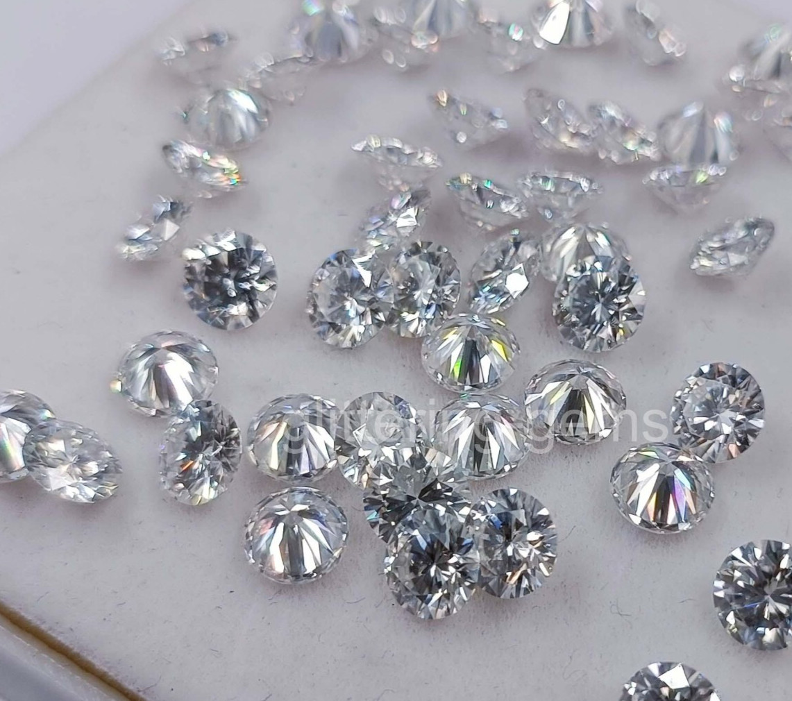 Lab-Grown 5 Ct Diamond 50 Pieces 3mm Lot Round D Color IF Clarity IGL Gems 6MHB