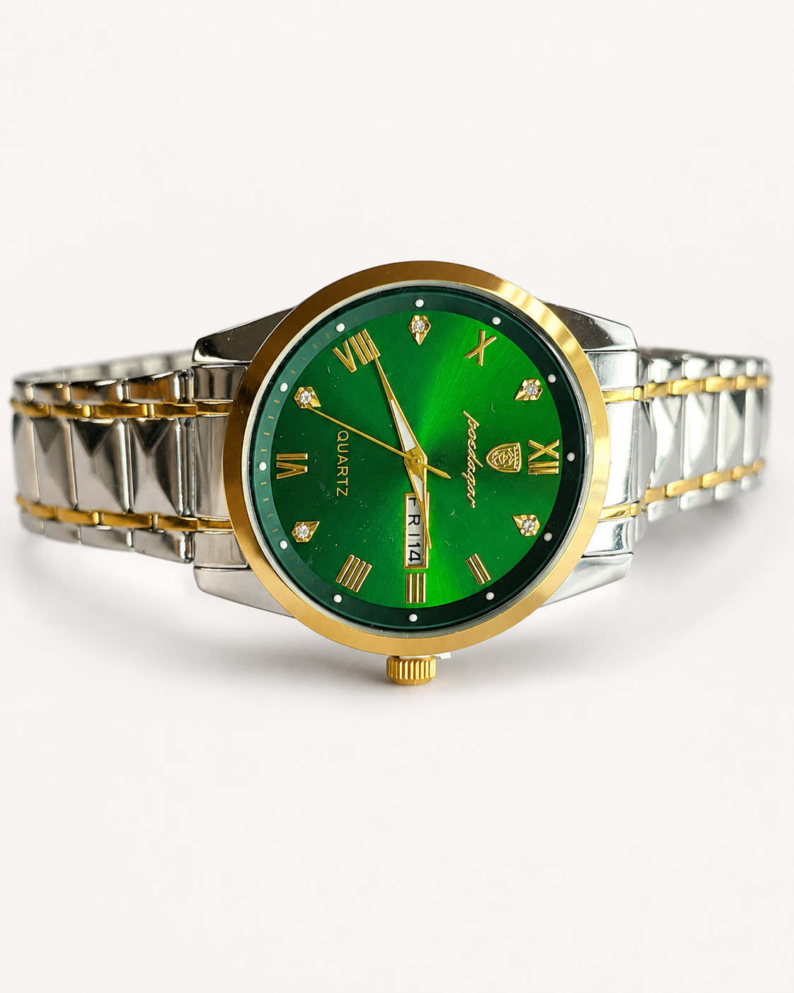 Poedagar Men’s Luxury Quartz Watch Stainless Steel Waterproof Luminous Sport