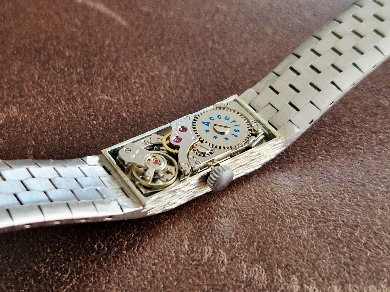 ACCURIST Swiss Mechanical Watch Vintage Silver Bracelet + ORIGINAL BOX