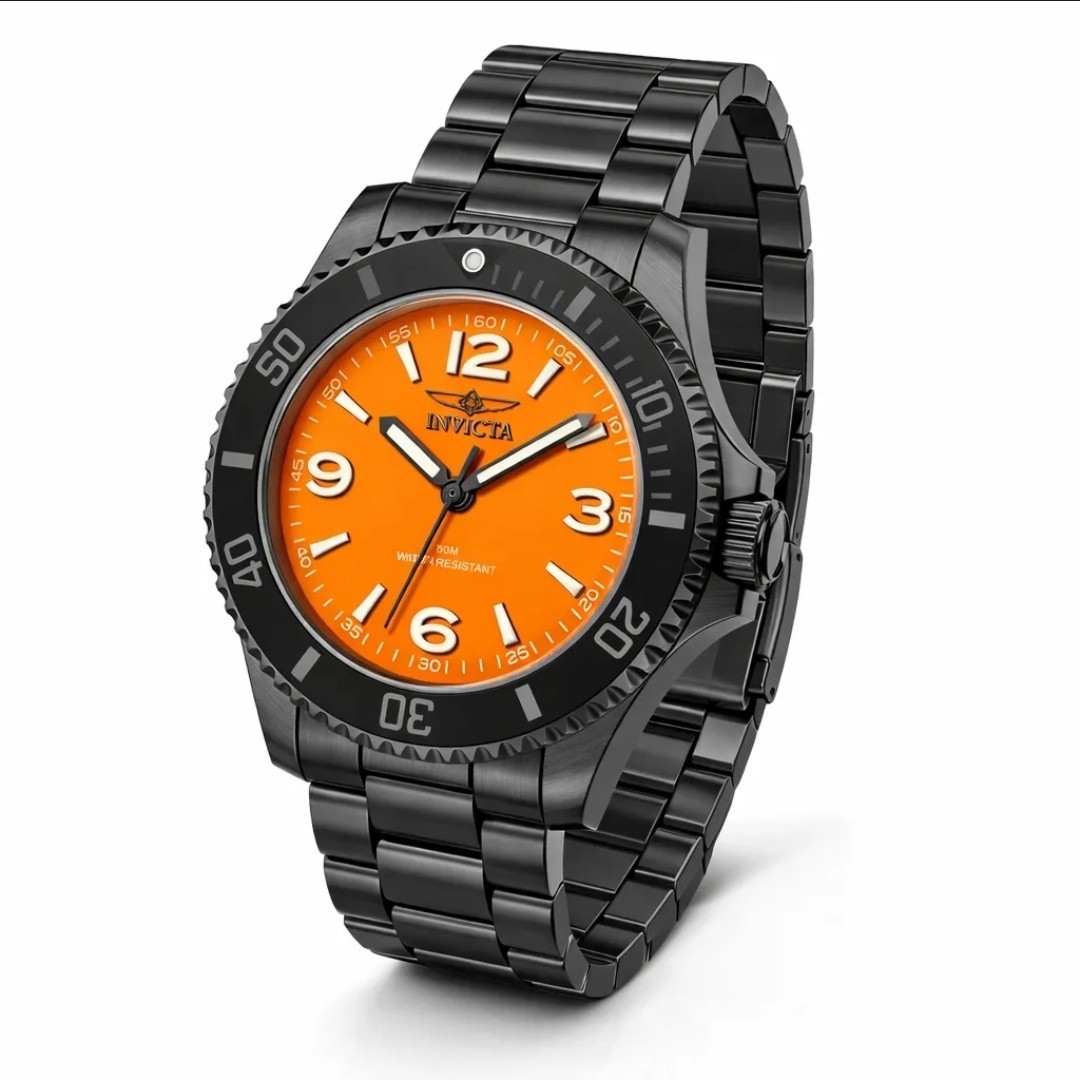 Invicta Specialty Velario Men’s Watch 41mm, Black/Orange 69715 Brand New In Box!