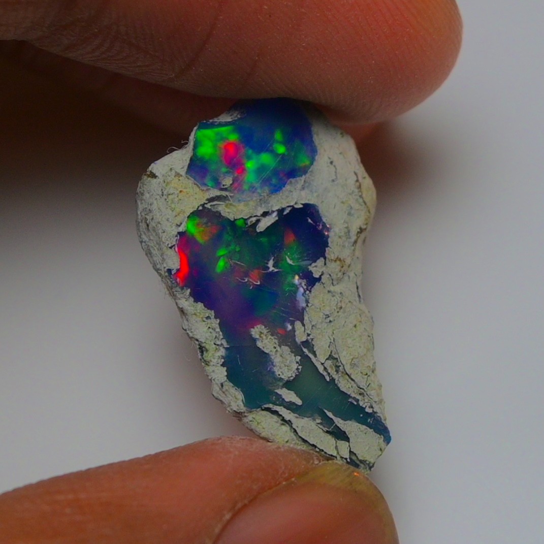 Polished Blue Opal Rough 6.80 Carats, Smoked Ethiopian Welo Opal Rough,