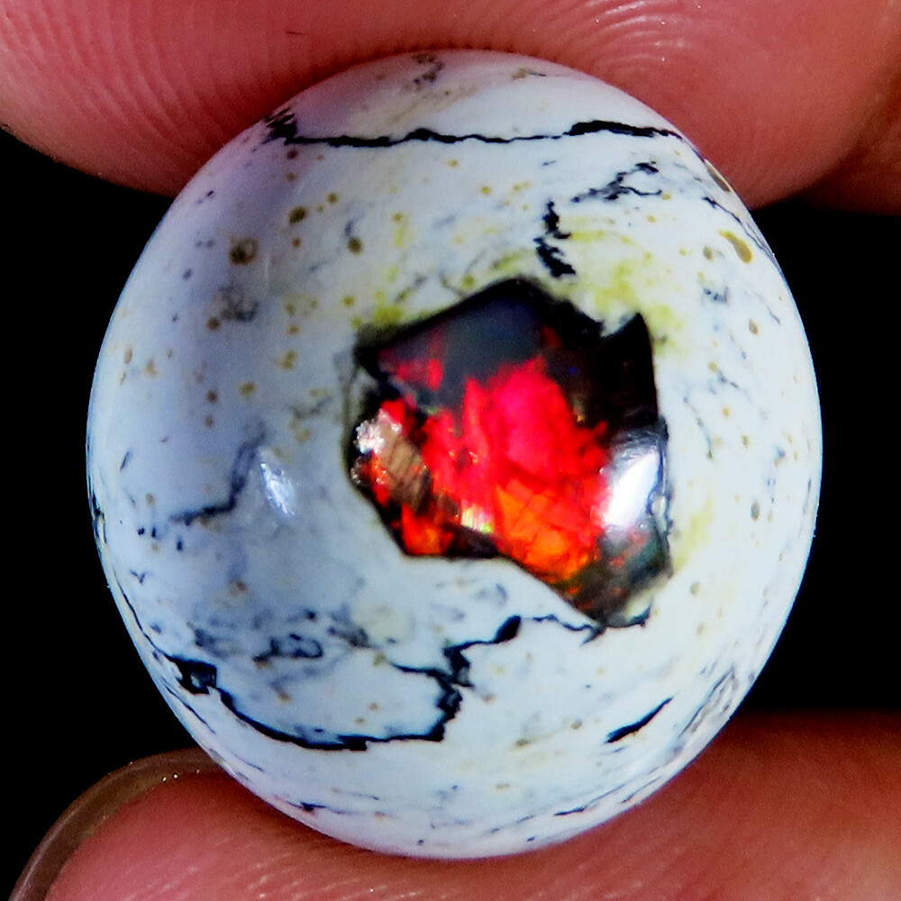NATURAL MEXICAN FIRE OPAL MIX SHAPE CABOCHON LOOSE GEMSTONE (SIZE 10-26 MM)