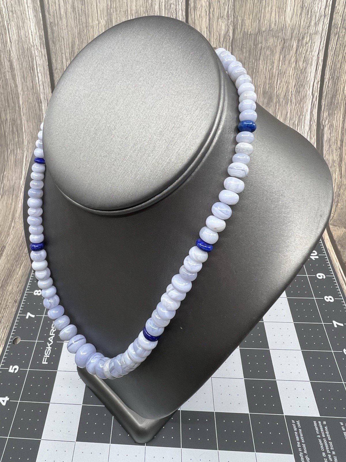 Blue Lace Agate & Lapis Lazuli Necklace Mine Finds by Jay King