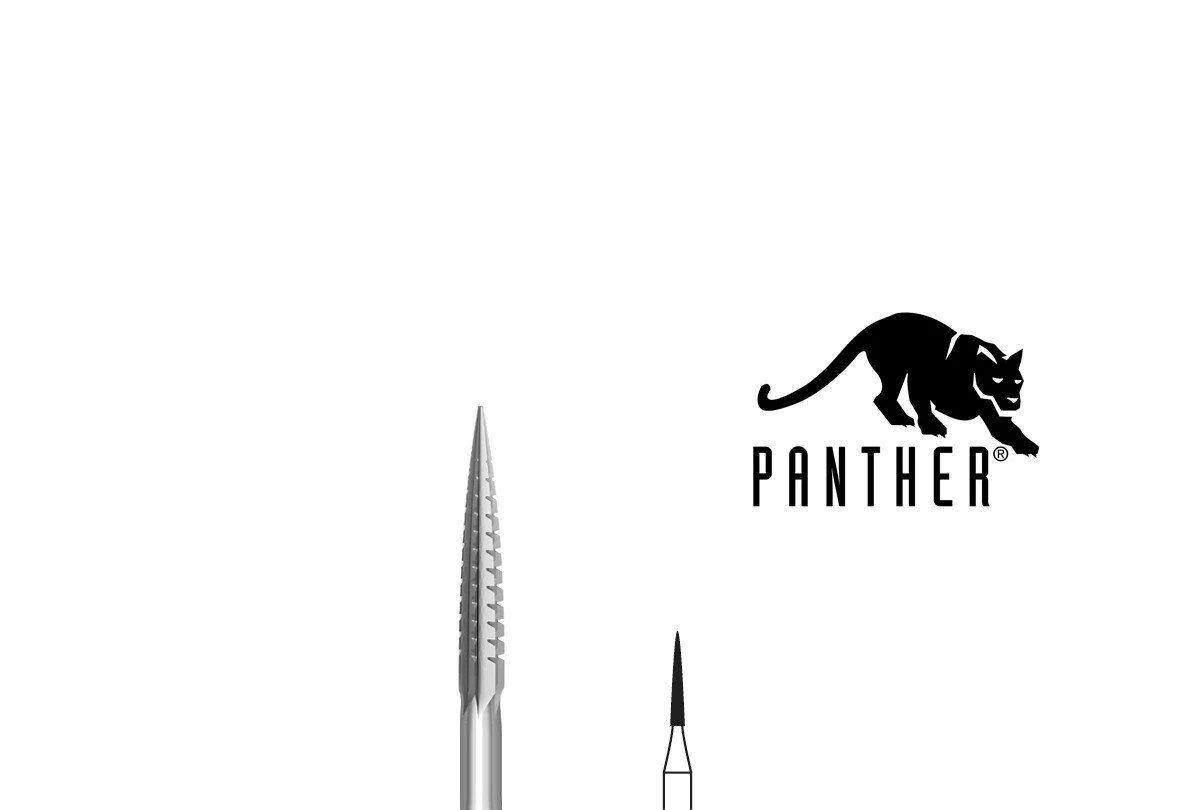 Panther Krause Jewelry Bur Tapered Pointed X-Cut 3/32″ Shank Size 1.2 MM – 6 pc
