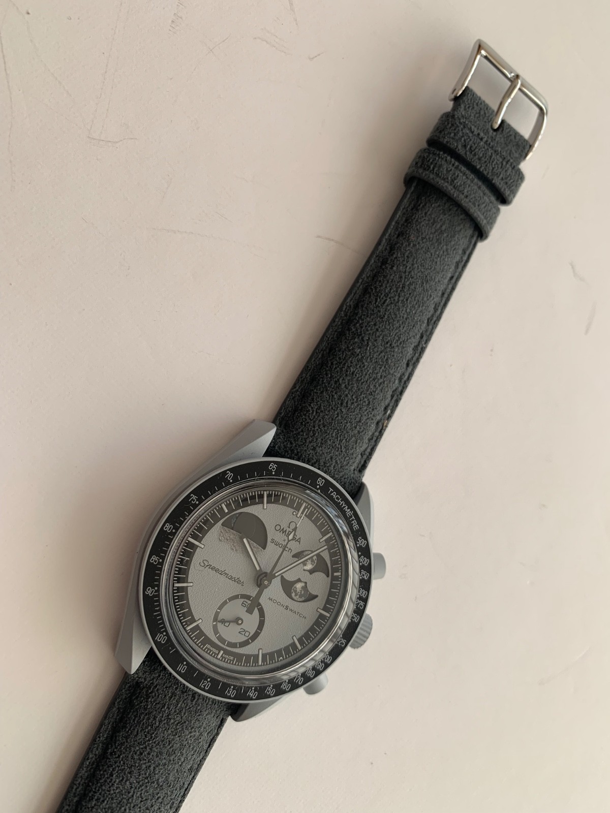 PEBRO ALCANTARA watch strap GREY 4 sizes 100% Vegan