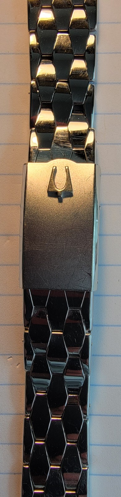 Applied Logo Kreisler Coffin Link Stainless Watch Bracelet Accutron 6 1/2″ LONG!