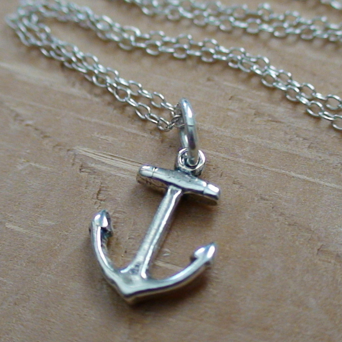 Anchor Charm Necklace – 925 Sterling Silver – Nautical Anchors Ocean Boat NEW