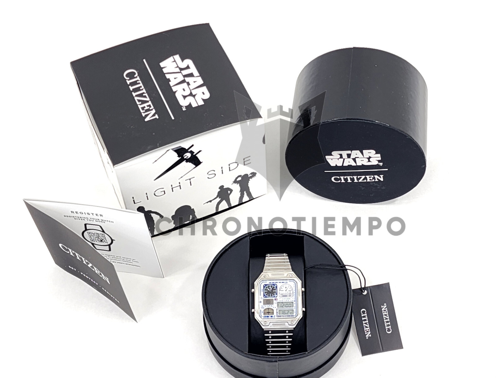 Citizen Star Wars R2-D2 Droid Ana-Digi Quartz Stainless Steel Silver Watch R2D2